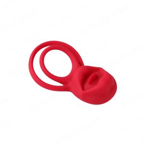 2 in 1 Tongue Clicking Stimulation Vibrating Egg and Double Cock Ring - Sohimi