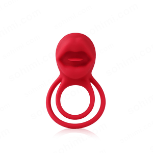 2 in 1 Tongue Clicking Stimulation Vibrating Egg and Double Cock Ring - Sohimi