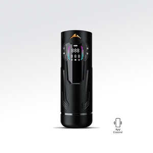 Black 3-in-1 automatic male masturbator on white background