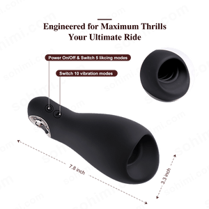 3 in 1 Vibrating and Tongue Licking masturbator Men Sex Toy - Sohimi
