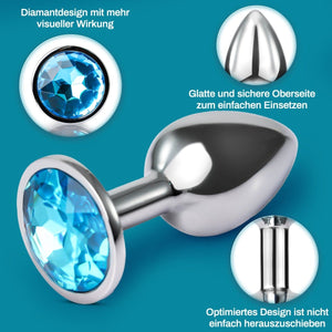 3 Pcs Metal Anal Plugs for Man and Woman - Sohimi