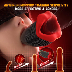 4 in 1 App Control Big Month Tapping and Vibrating Trainer and Masturbator - Sohimi