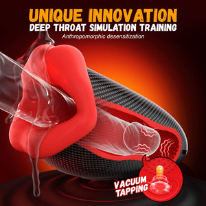 4 in 1 App Control Big Month Tapping and Vibrating Trainer and Masturbator - Sohimi