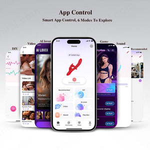 App control interface for remote use and custom vibration patterns