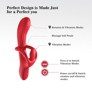 G spot vibrators showing 9 vibration modes and rotating head