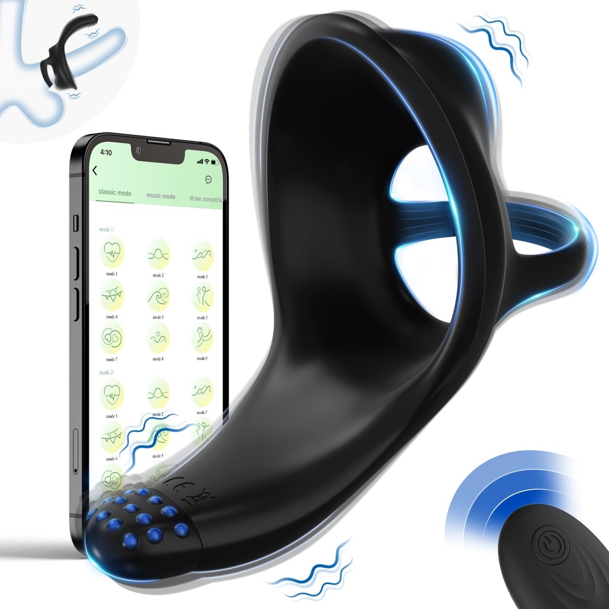 App-Controlled Penis Ring & Prostate Massager