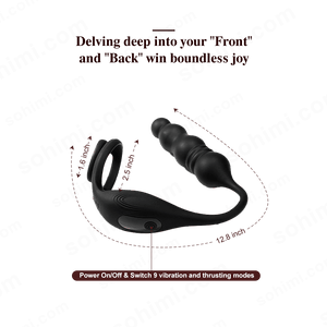 ARCHIE4| App Control Vibrating and Thrusting Anal Plug - Sohimi