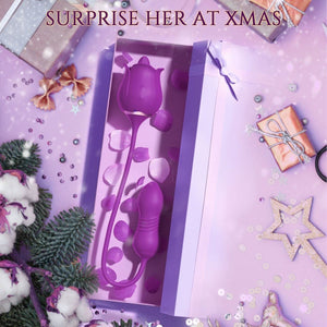 CARMEN | Sohimi 3 in 1 Tongue Licking Rose Toy Vibrator - Sohimi