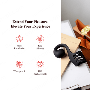 CASE|Multi Stimulation Snail - Shaped Penis Sleeve Ring with 10 Vibrating - Sohimi