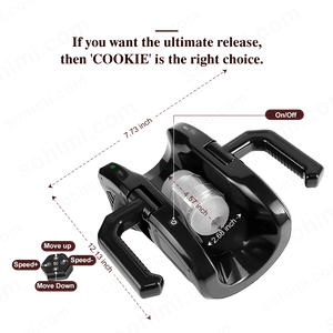 Black device with labeled features on a green background with 'sohimi.com' text.