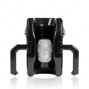 Black male masturbation cup on a transparent background with 'sohimi.com' branding.