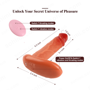 DINA| 3 in 1 7 Thrusting & Vibrating Realistic Dildo - Sohimi