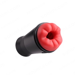 Black and red rubber gasket on a white background