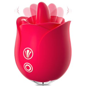 Female Tongue Licking and vibratiing Rose Clitorial Stimulator - Sohimi