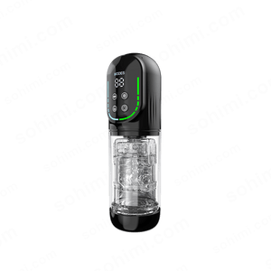 Black electronic device with digital display on a green background with 'sohimi.com' text.