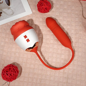 HZCSD|Rose Kiss and Bitting Thrusting Clitoris and G - Spot Vibrator - Sohimi