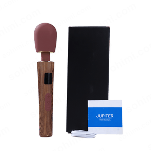 JUPITER|Wood - textured Cordless Rechargeable Handheld Wand Massager - Sohimi