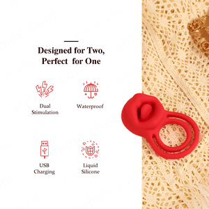 LINNA| Tongue Licking and Vibration Cock Ring for Couple - Sohimi