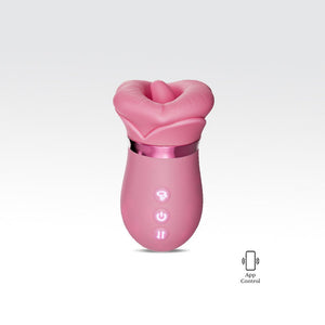 Pink tongue vibrator color variant on white background