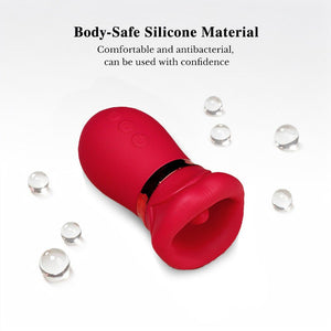 Tongue vibrator information graphic showing vibration control