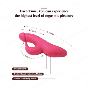 LUNA App Control Realistic Dildo Rabbit Vibrator - Sohimi