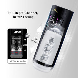 Full-depth textured channel detail for MARS male masturbator