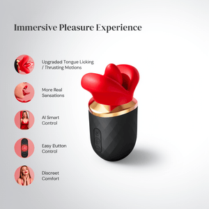 MeraKiss App-Control Tongue Licking Mouth Vibrator - Sohimi