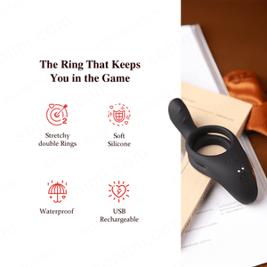 RYDEN|Multi Stimulation Vibration Penis Ring with Double Rings - Sohimi