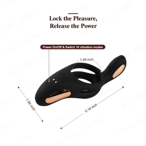 RYDEN|Multi Stimulation Vibration Penis Ring with Double Rings - Sohimi