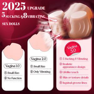SASHI App Vibrating Dual Channels Butt Sex Doll | Sohimi