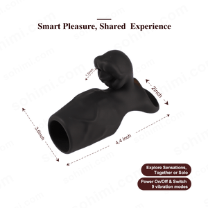 SERAPH| Upgrade Vibration Cock Ring with Penis Sleeve Couple Sex Toy - Sohimi