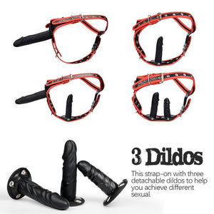 Strap - on Wearable Detachable 3 Realistic Dildo BDSM Sex Toy - Sohimi
