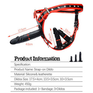 Strap - on Wearable Detachable 3 Realistic Dildo BDSM Sex Toy - Sohimi