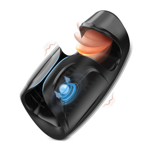 TROI 2 in 1 Tongue Licking and Tapping Penis Trainer Masturbation Toy - Sohimi