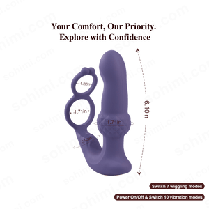 VICTOR| Wigging and Vibrating Remote Control Anal Toy - Sohimi