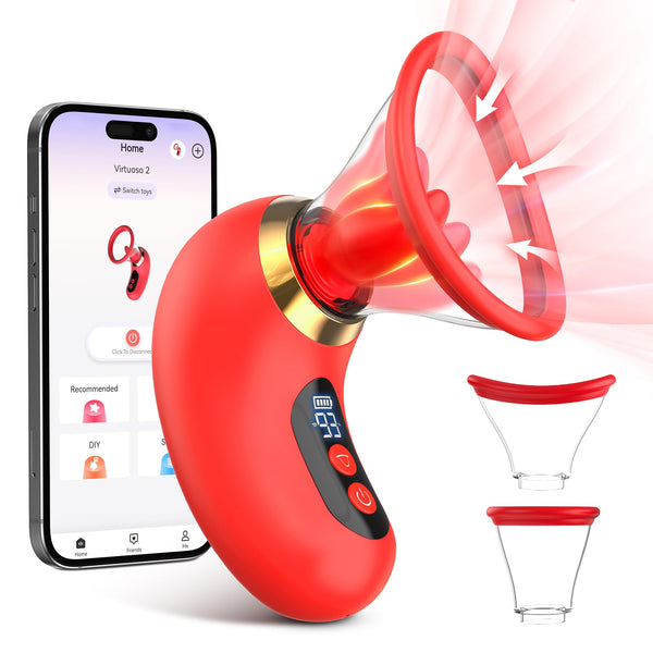 3 in 1 Tongue Sucking and Licking Clitoris Vibrator with App Control