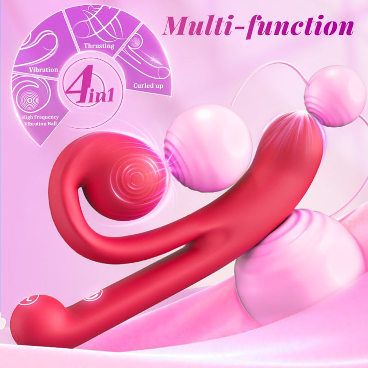 Snail Dual Stimulation Vibrator for Woman's Clitoris and G-Spot