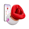 KISS|Rose Women Tongue Licking & Suction Clitoral Stimulator Sex Toys