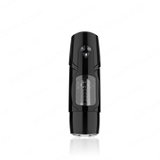 Black electronic device on a white background