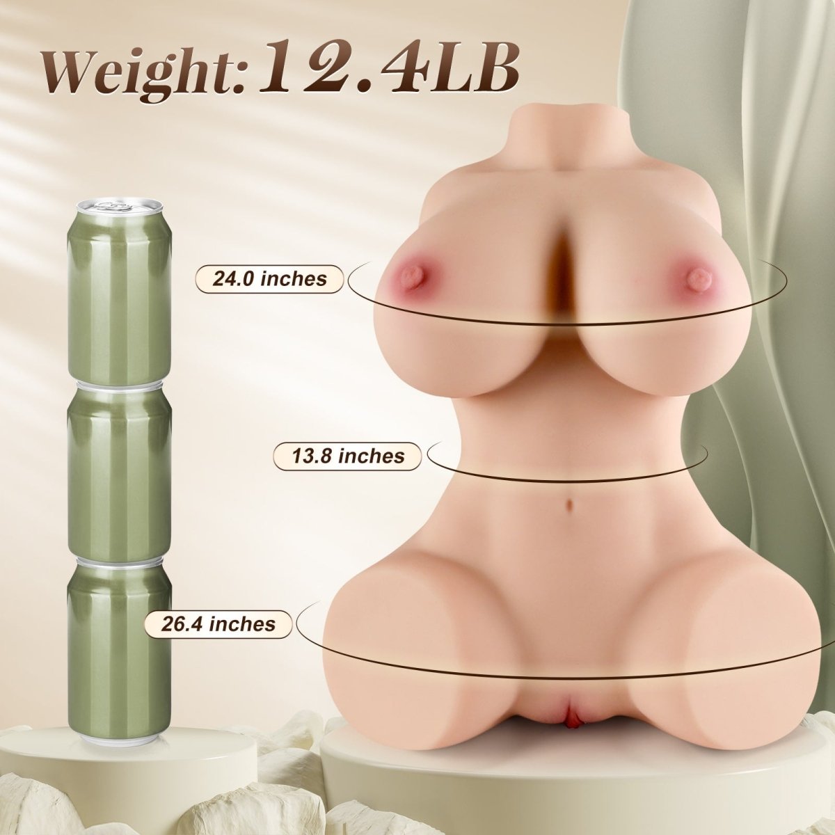 12.4lb TPE Torso Sex Doll with Dual Channels | Sohimi 12.4lb TPE Torso Sex Doll with Dual Channels | Sohimi