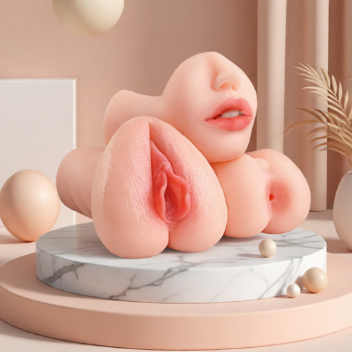 Male 3 PCS 3D Textured Channel Pocket Pussy Sex Toy