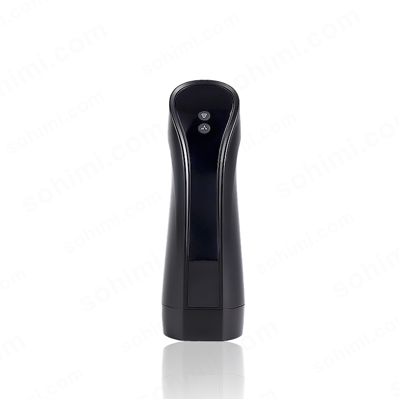 Black male masturbator device on a white background