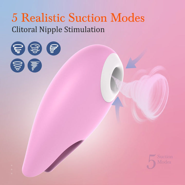 2 in 1 Clitoral Sucking Silicone Vibrator With 10 Vibration Modes - Sohimi