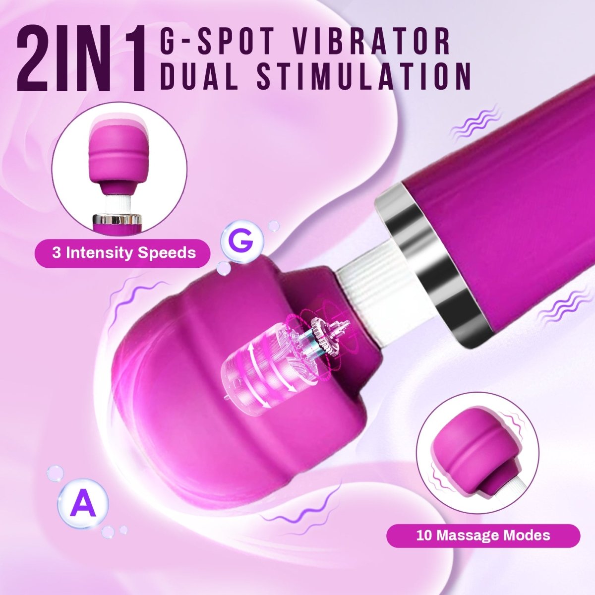 2 in 1 G - spot and Body Massager Wand Vibrator - Sohimi