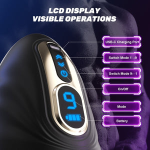 2 in 1 Mouth Vibrator and Men Penis Trainer with App Control - Sohimi