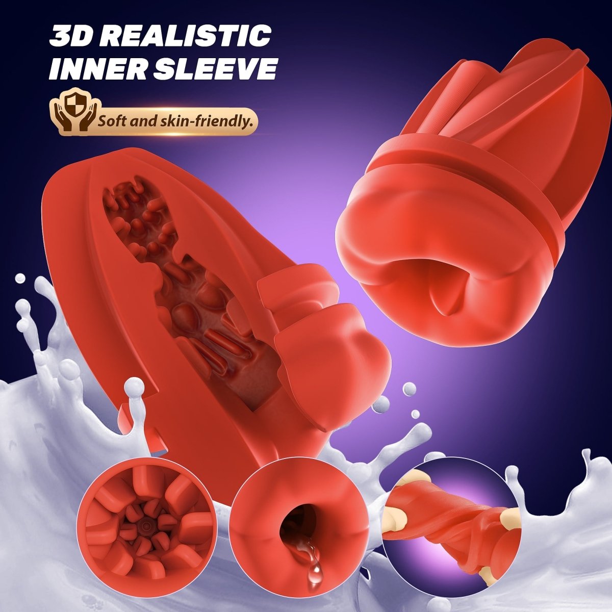 2 in 1 Mouth Vibrator and Men Penis Trainer with App Control - Sohimi