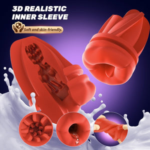 2 in 1 Mouth Vibrator and Men Penis Trainer with App Control - Sohimi