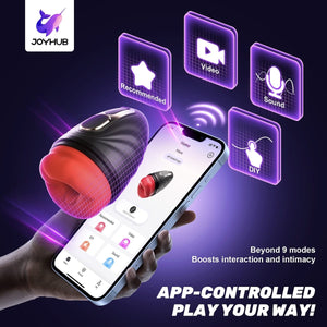 2 in 1 Mouth Vibrator and Men Penis Trainer with App Control - Sohimi