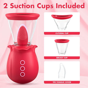 2 in 1 Multiple Stimulation Upgrade Rose Vibrator - Sohimi