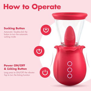 2 in 1 Multiple Stimulation Upgrade Rose Vibrator - Sohimi